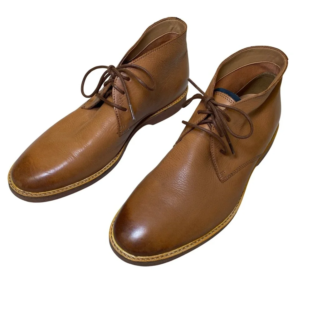 Clarks Mens 10.5 M Brown Leather Chukka Desert Boots Lace‎ Up Casual Shoes